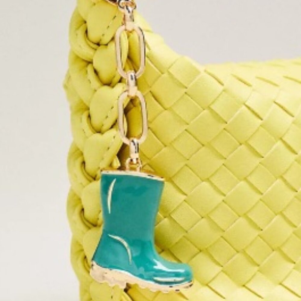 Anthropologie Splash Bag Rain Boot Bag Charm Keychain
